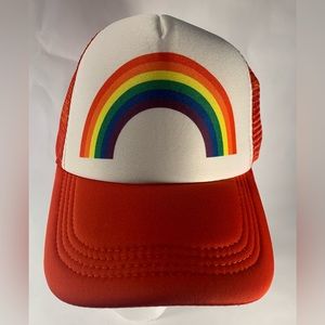 Unbranded Accessories Rainbow Pride Foam Trucker Mesh Snapback Cap Hat